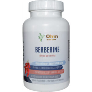 BERBERINE – 600MG PER SERVING – 120 VEGETARIAN CAPSULES